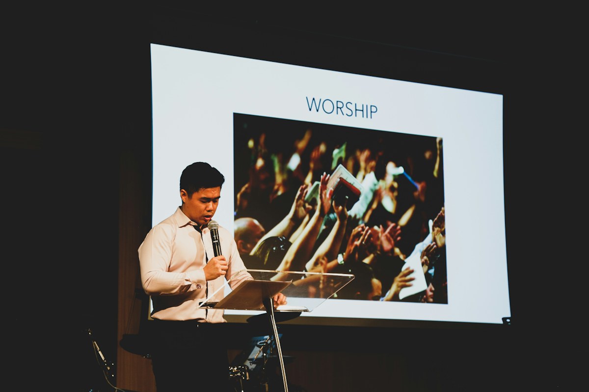 Apresentação em evento corporativo
